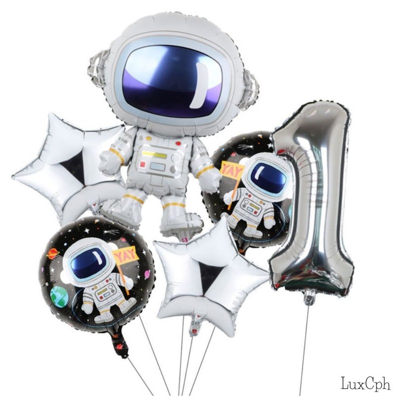 Astronaut Tal Folie Ballon St / Ballon Buket Med Kmpe Tal Ballon 