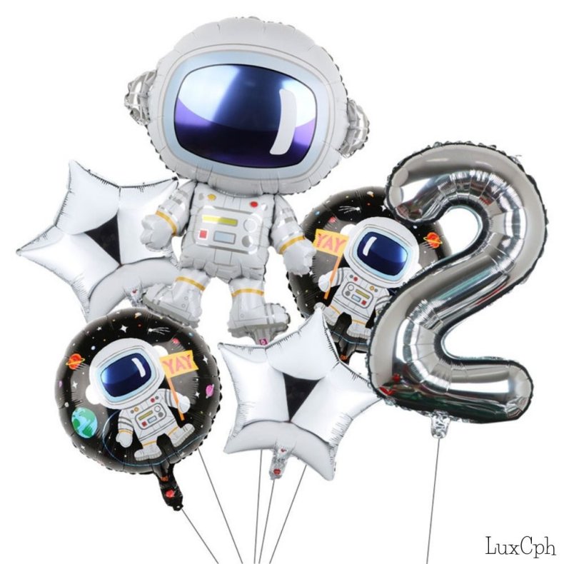 Astronaut Tal Folie Ballon St / Ballon Buket Med Kmpe Tal Ballon 