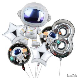 Astronaut Tal Folie Ballon St / Ballon Buket Med Kmpe Tal Ballon 
