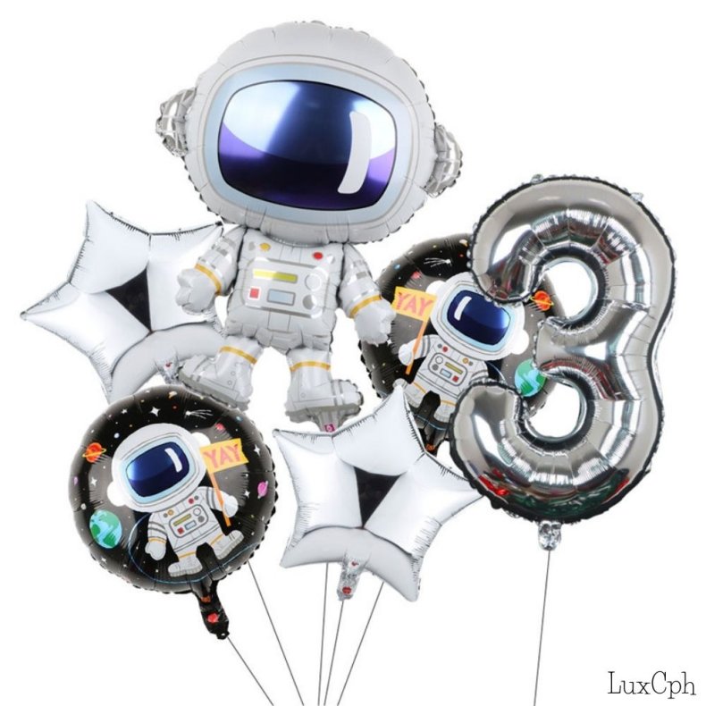 Astronaut Tal Folie Ballon St / Ballon Buket Med Kmpe Tal Ballon 