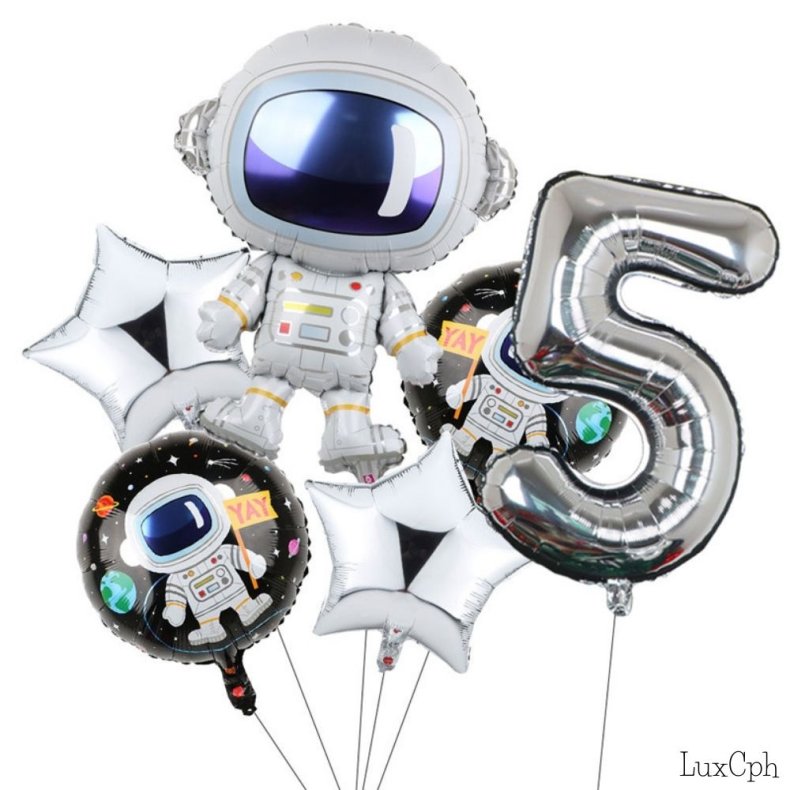 Astronaut Tal Folie Ballon St / Ballon Buket Med Kmpe Tal Ballon 