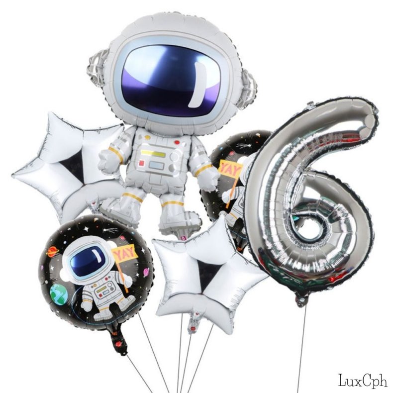 Astronaut Tal Folie Ballon St / Ballon Buket Med Kmpe Tal Ballon 