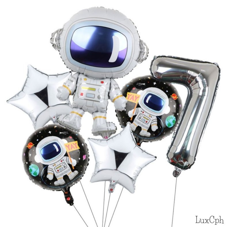 Astronaut Tal Folie Ballon St / Ballon Buket Med Kmpe Tal Ballon 