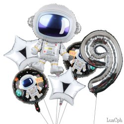Astronaut Tal Folie Ballon St / Ballon Buket Med Kmpe Tal Ballon 