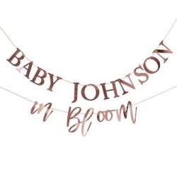 Baby in Bloom DIY Guirlande - Rosaguld Tilpasbar