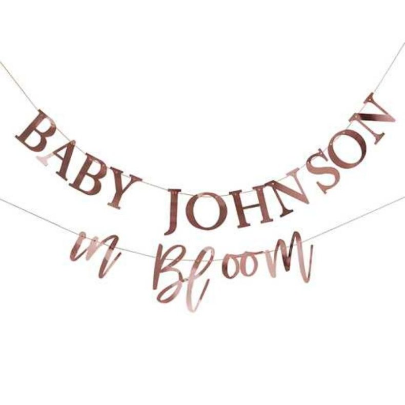 Baby in Bloom DIY Guirlande - Rosaguld Tilpasbar