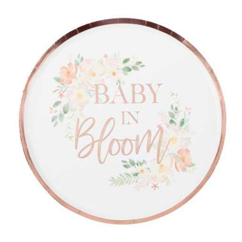 Baby in Bloom Paptallerkner 8 stk