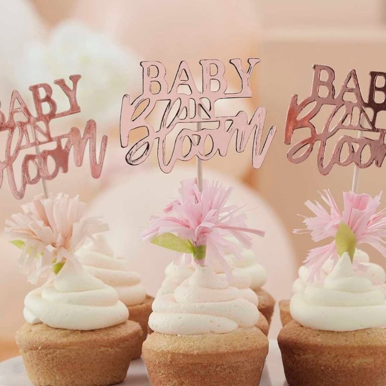 Baby in Bloom - Cupcake Topper 12 Stk