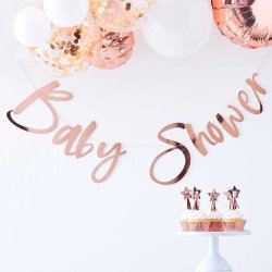 Baby Shower Guirlande- Rosaguld (1,5 m) 