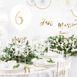 Bordkort Hjerte Hvid Guld 10 x 5 cm 10 Stk