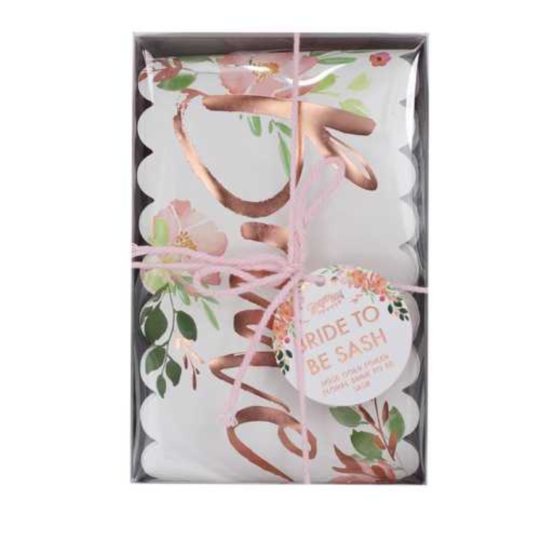 Bride to Be Skrbnd Rosaguld med Blomstermotiver