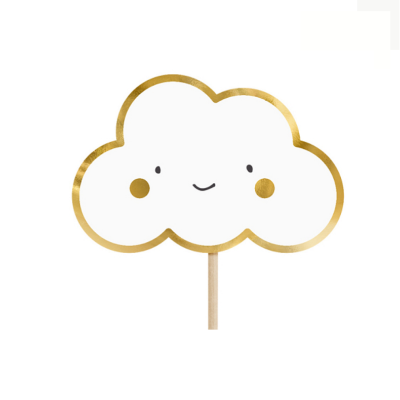 Cupcake Topper Skyer og Vinger 6 Stk