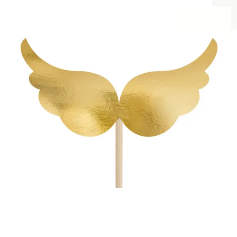 Cupcake Topper Guld Kors Due Vinger 6 Stk