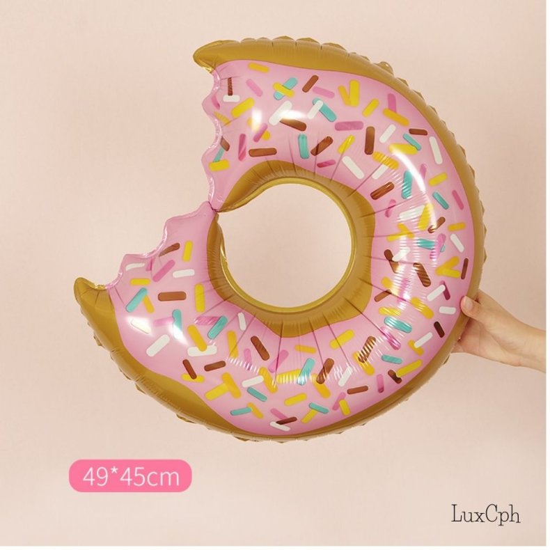 Donut Halv Folieballon 49 x 45 cm