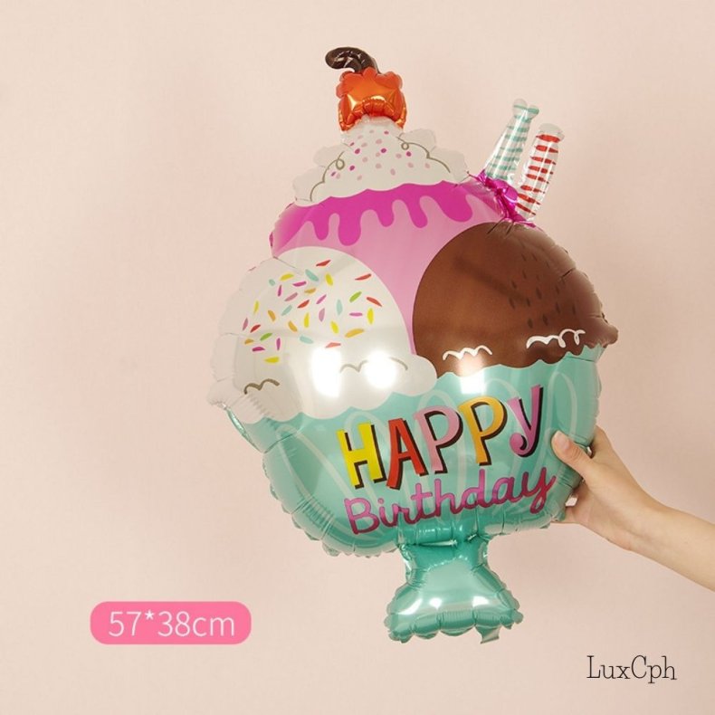 Happy Birthday Icecream / Is Folieballon 57 x 38 cm