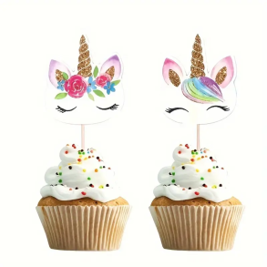 Enhjrning Cupcake Topper 24 stk. 