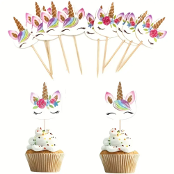 Enhjrning Cupcake Topper 24 stk. 