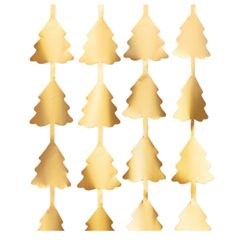 Gardiner / Backdrop Juletr Guld 245 x 100 cm