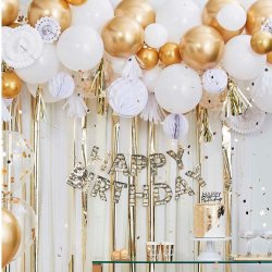 Kagelys Happy Birthday Guld 