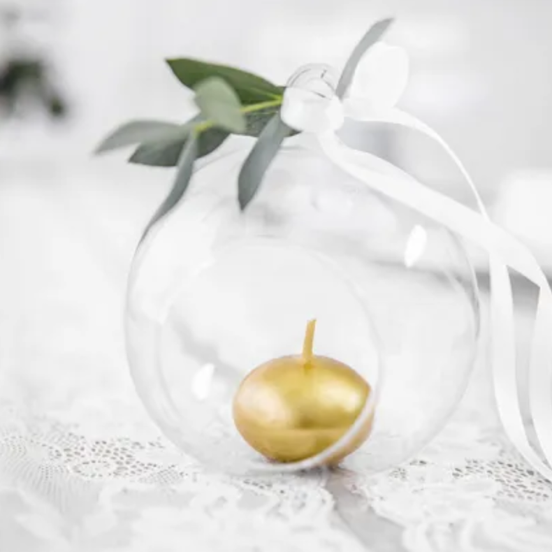 Guld Flydelys Metallic 4 cm 50 Stk