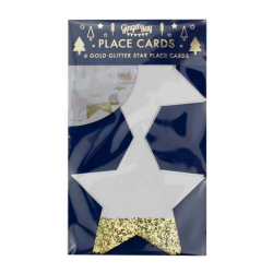 Guld Stjerne Bordkort 6 Stk 