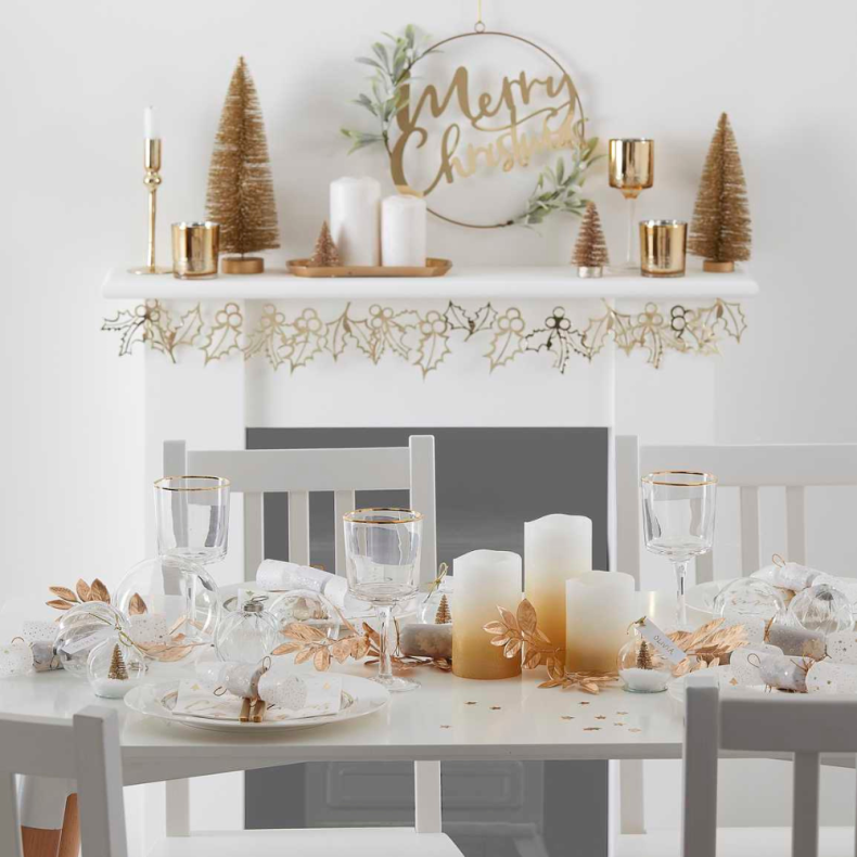 Guld Stjerne Bordkort 6 Stk 