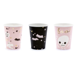 Halloween Boo Papir Kopper 6 Stk