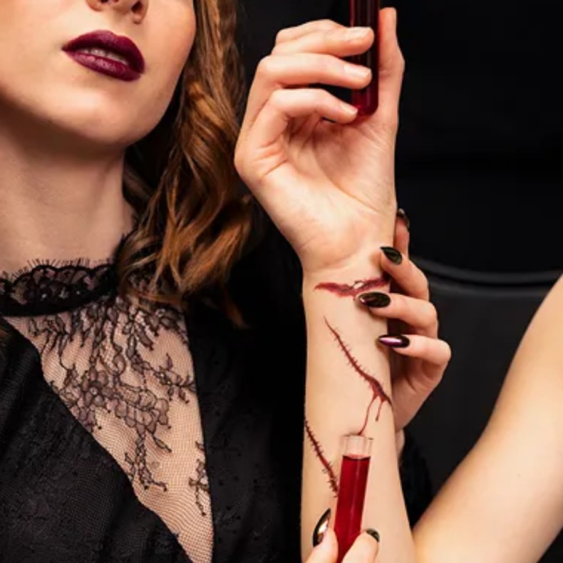 Halloween Tatovering Bloddryppende Sr og Ar 