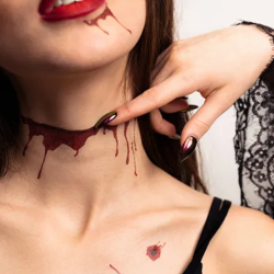 Halloween Tatovering Bloddryppende Sr og Ar 