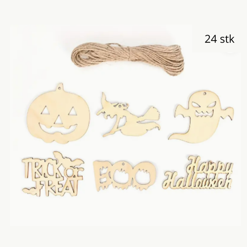 Halloween Tr Pynt 24 Stk  