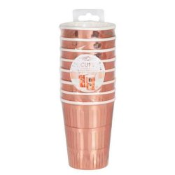 Rosaguld Papkrus med Frynser 8 Stk