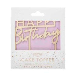 Happy Birthday  Kagetopper Guld 