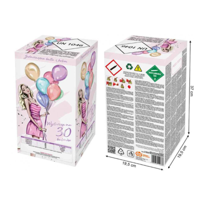 Helium Ballongas til 30 Balloner