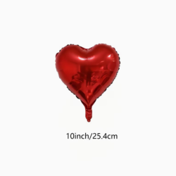Hjerte Folieballoner S�t R�d 5 stk.