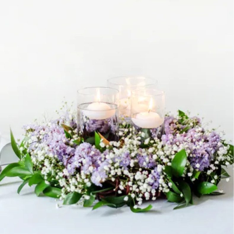 Hvide Flydelys 4 cm 50 Stk