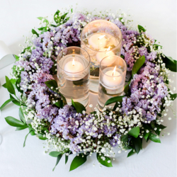 Hvide Flydelys 4 cm 50 Stk