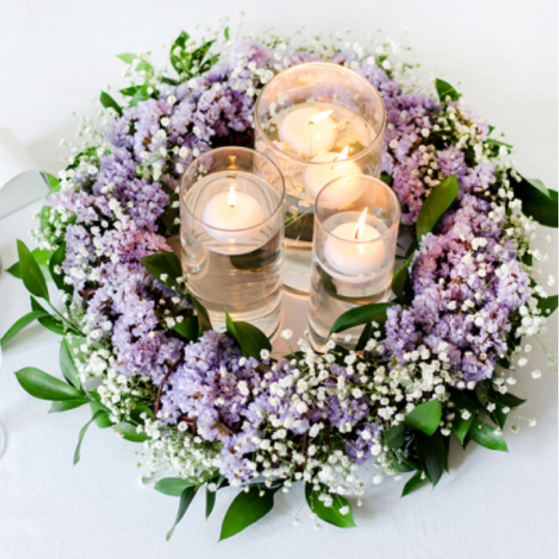 Hvide Flydelys 4 cm 50 Stk