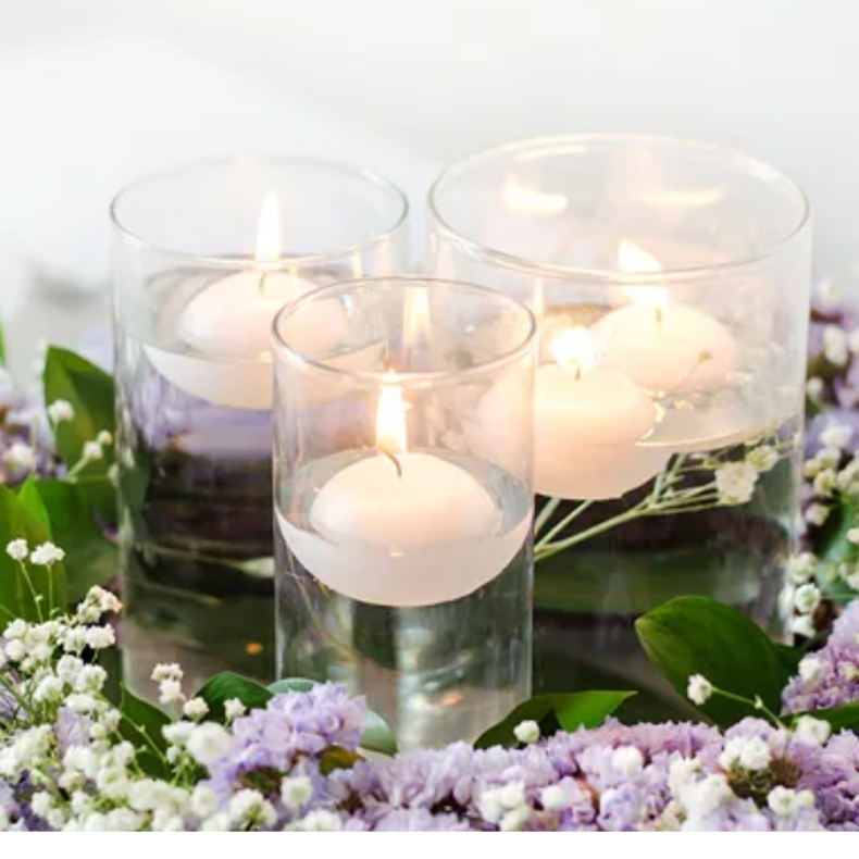 Hvide Flydelys 4 cm 50 Stk