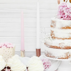 Hvide Hje Stearinlys 24 cm 10 Stk