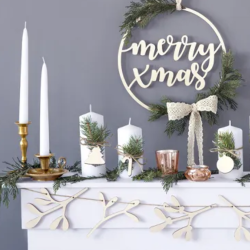 Hvide Hje Stearinlys 24 cm 10 Stk