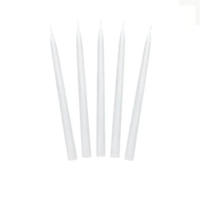 Hvide Hje Stearinlys 24 cm 10 Stk