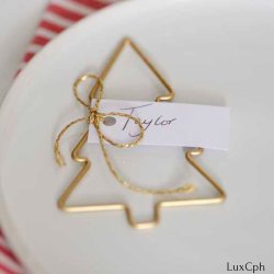 Juletr Metal Bordkort St 