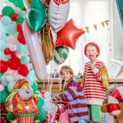 Julestok Folie Ballon 5 stk.