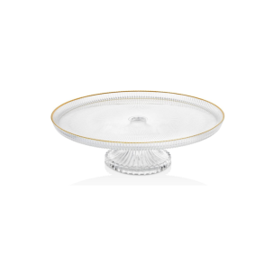 Kagefad i Glas med Guldetalje 21 cm