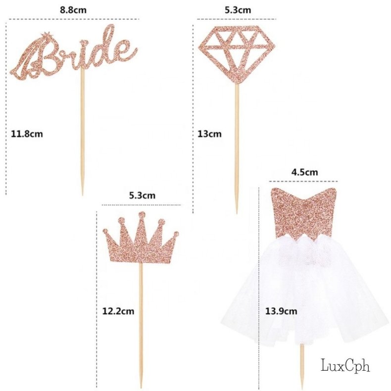 Bride To Be Kage Dekoration / Cupcake Topper Polterabend 