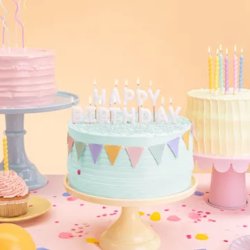 Krllede Fdselsdagslys Pastel Mix Farver 6 Stk 