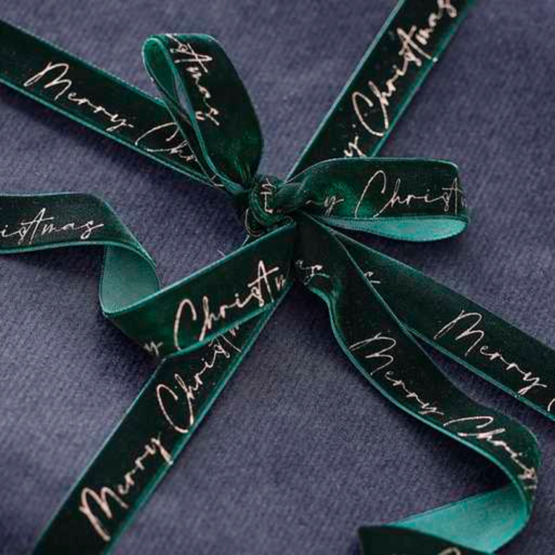 Merry Christmas Fljlsgavebnd Grn 