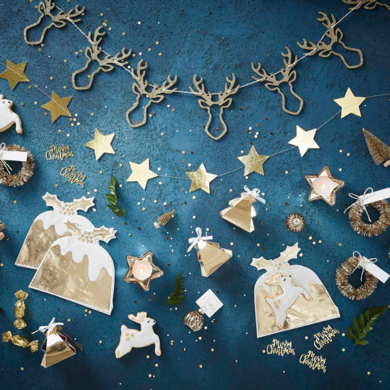 Merry Christmas Konfetti Guld 