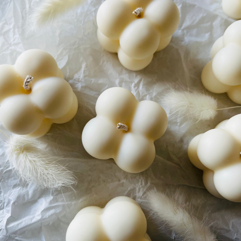 Mini Bubble Lys Hndlavet 4 stk