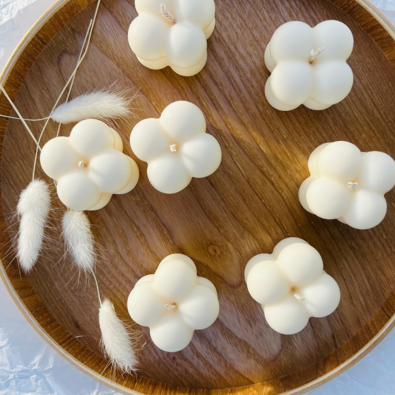 Mini Bubble Lys Hndlavet 4 stk